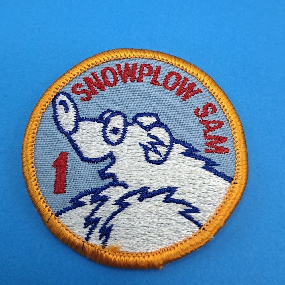 Vintage Snowplow Sam Level 1 Ice Skating Patch Badge Embroidered Merit‎ Award
